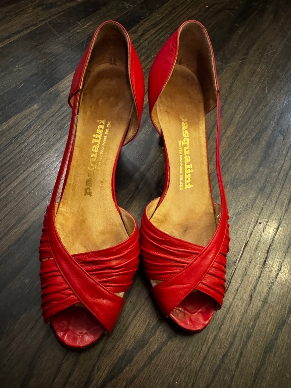 Red Pasqualini Italian leather pump